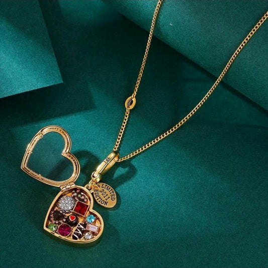 Chocolate heart shaped box