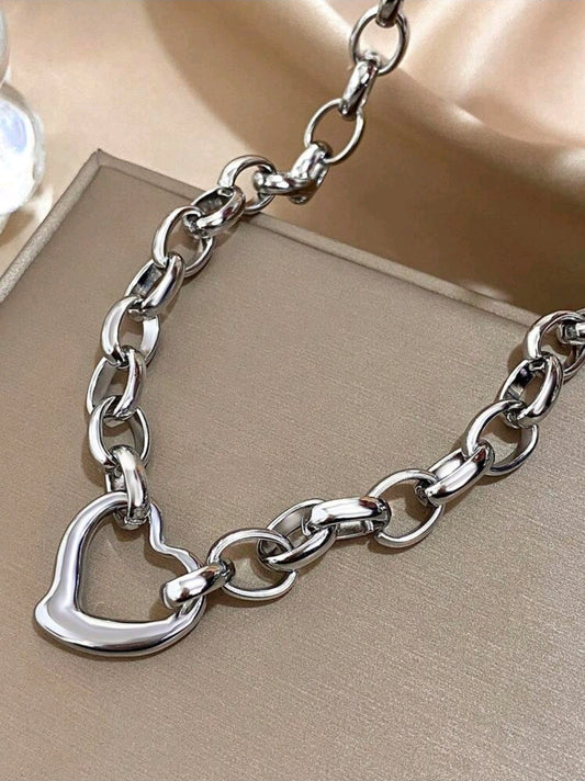 Heart silver Chain
